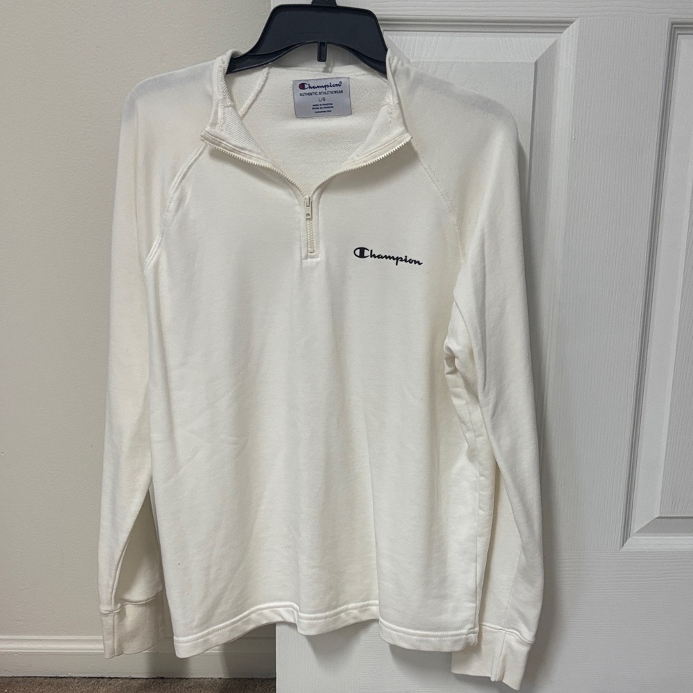 Champion Ivory Quarter-Zip Sweatshirt